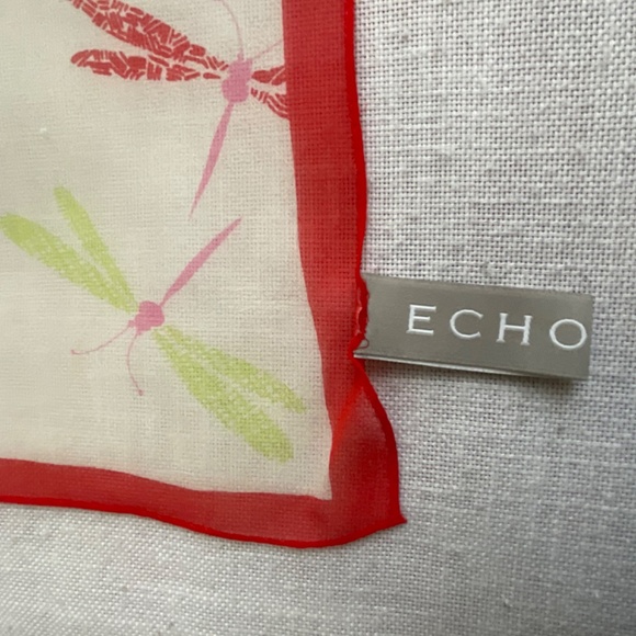 Echo Silk Chiffon Butterfly Square Scarf 19”x21” - Picture 5 of 8